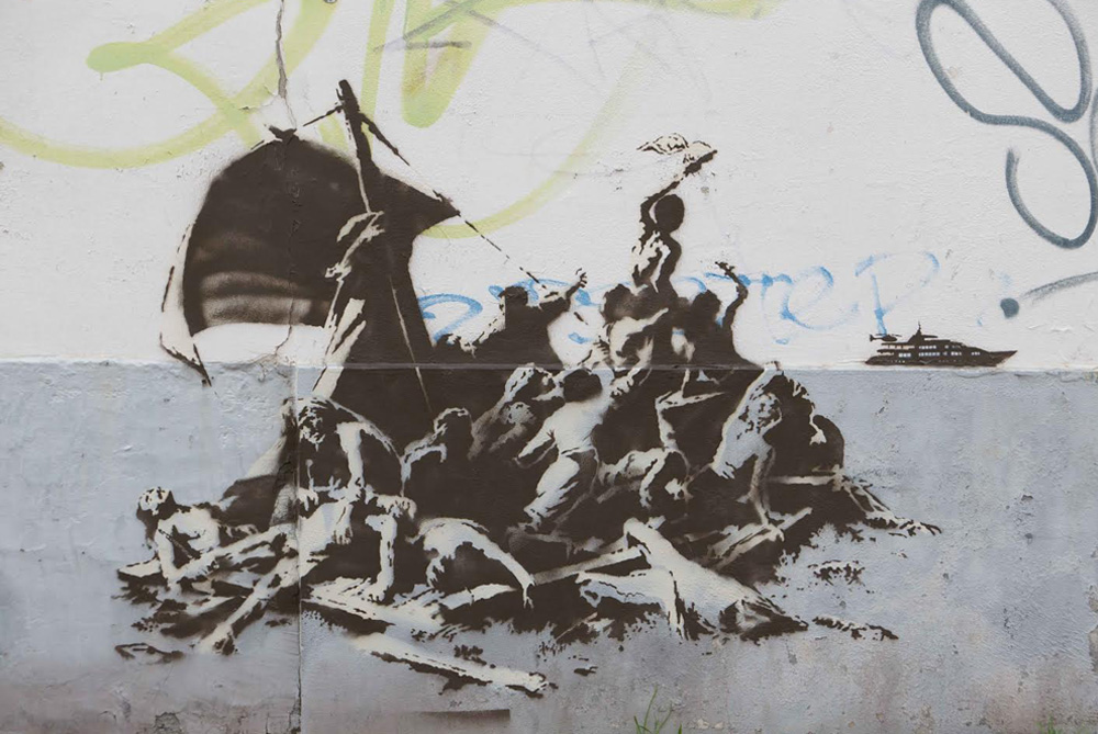 《我們不是在同一條船上》。圖取自Banksy。.jpg