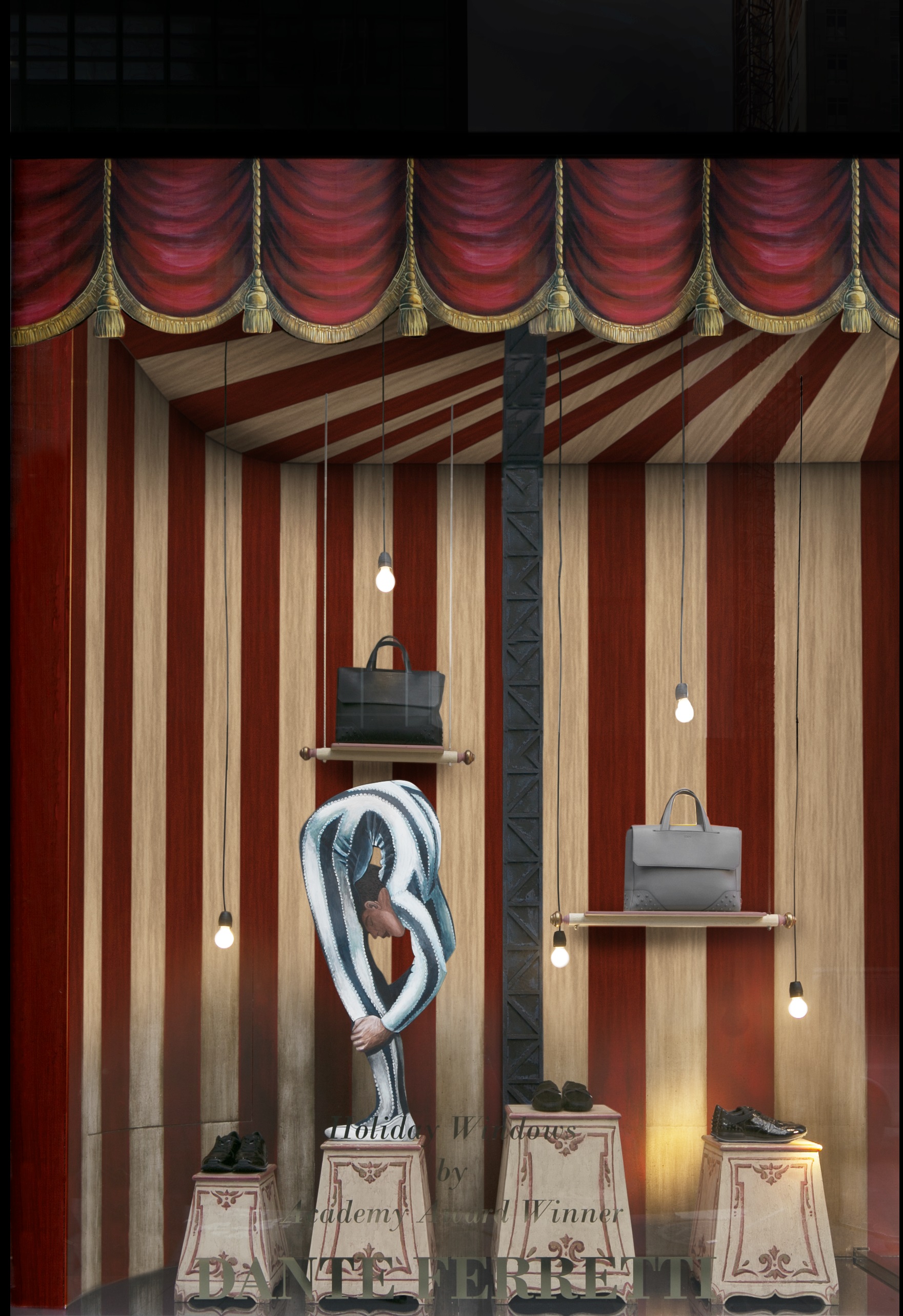 《瘋狂理髮師》藝術指導操刀Tod’s節慶櫥窗_重現義大利名導費里尼的馬戲團世界6.jpg