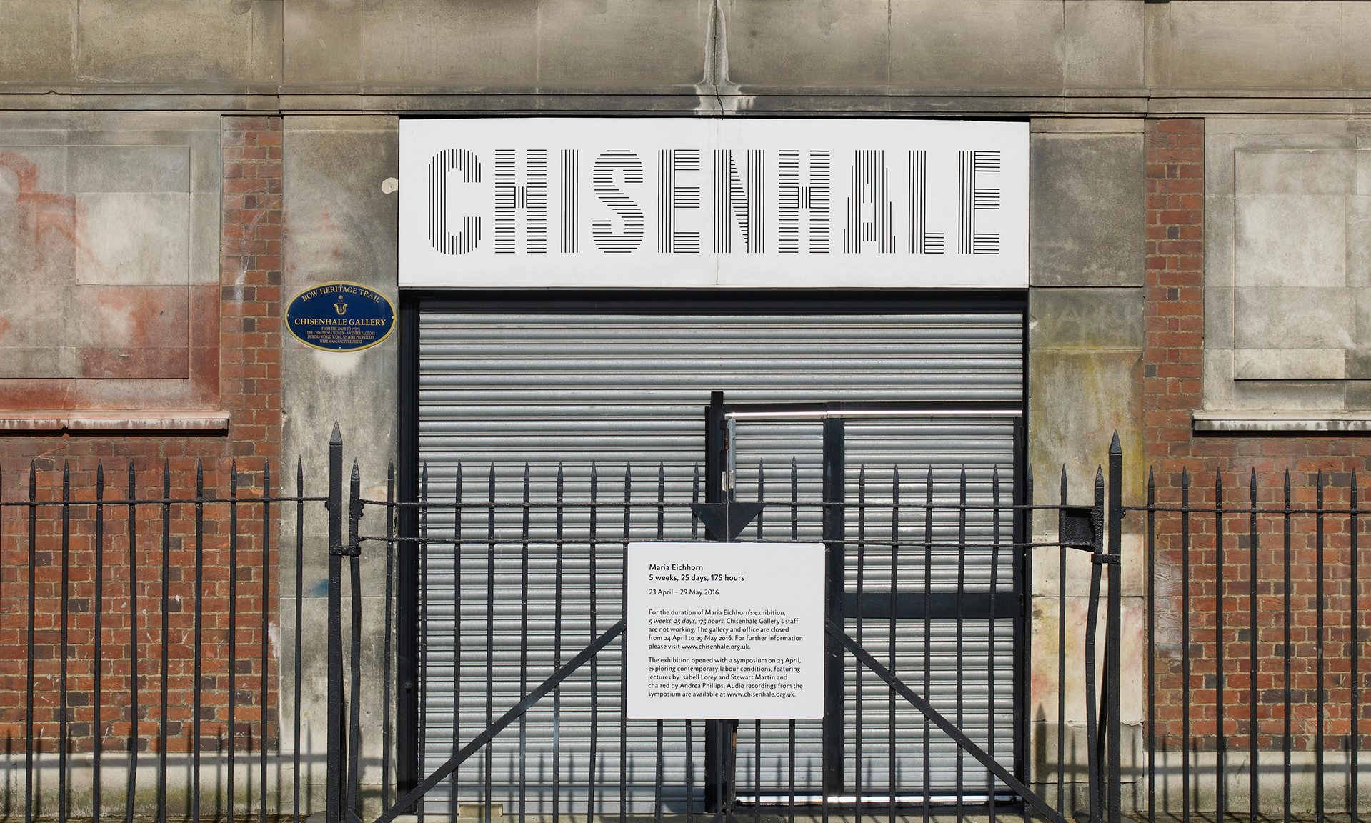 奇森哈勒畫廊關閉，艾治漢「5週，25天，175小時」。圖取自The_Guardian。.jpg