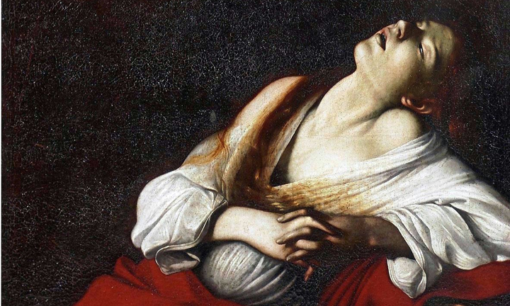 卡拉瓦喬，《陶醉的抹大拉馬利亞》，1606年。圖取自The_Guardian。.jpg