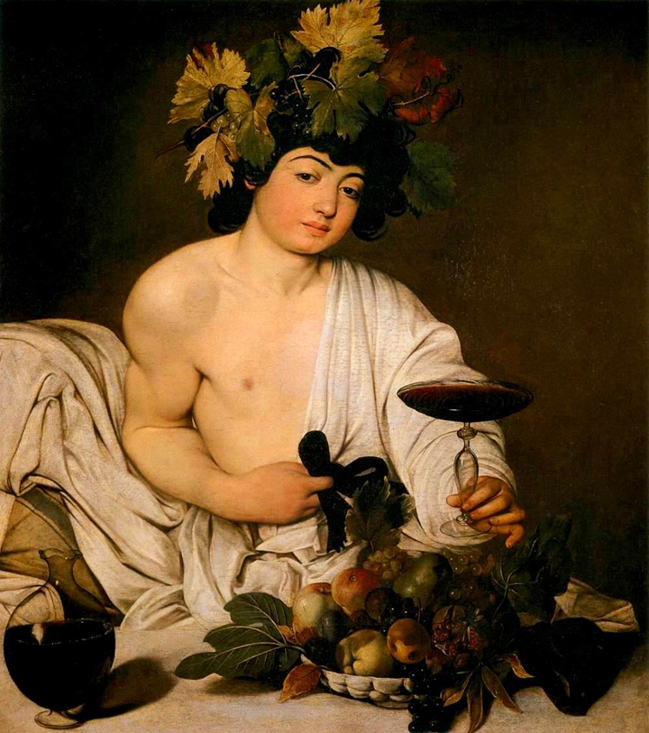卡拉瓦喬，《年輕的酒神》，1595年。圖取自Wikipedia。.jpg
