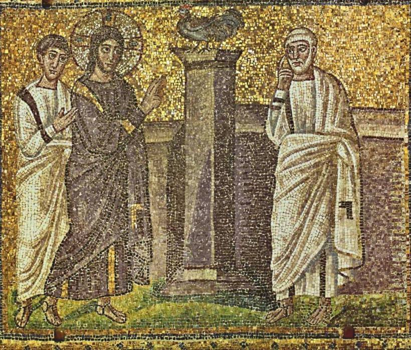 《彼得三次否認主》（Peters_Denial），西元6世紀。圖取自Art_in_Faith。.jpg