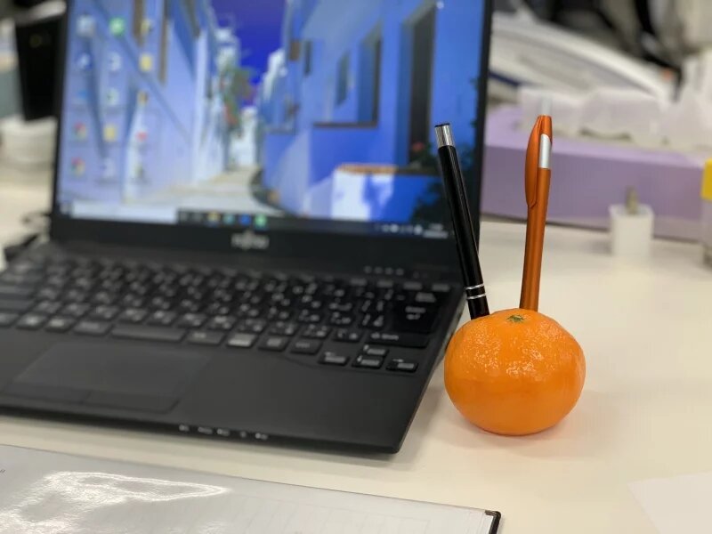 可惡想要！日本奇葩文具「蜜柑筆筒」擺在桌上超寫實，還有「剝皮版本」笑翻網友！(1).jpg