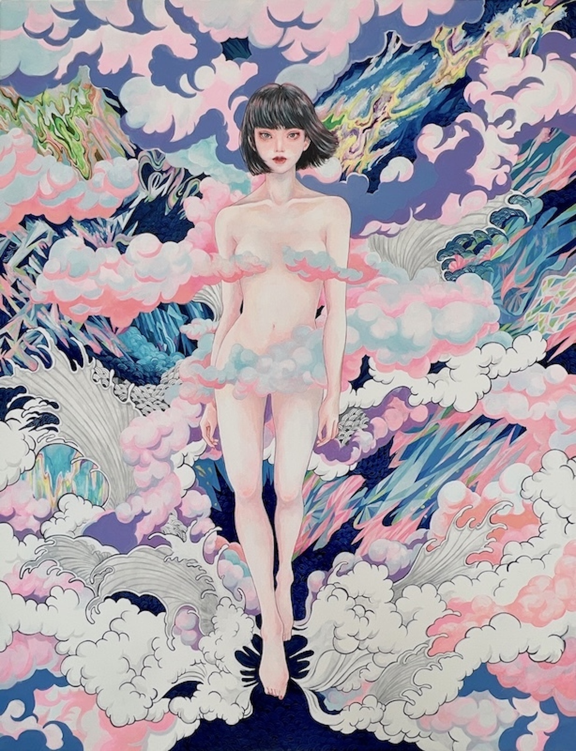 讓空間說話：2025_Art_Formosa與亞洲藝術的立體連線_15_Marina_真吏奈_Heavenly_girl_Series_ALIVE_Acrylic_on_wood_panel_壓克力彩_51x41_2022_（圖版提供：丁丁藝術空間）_.jpg