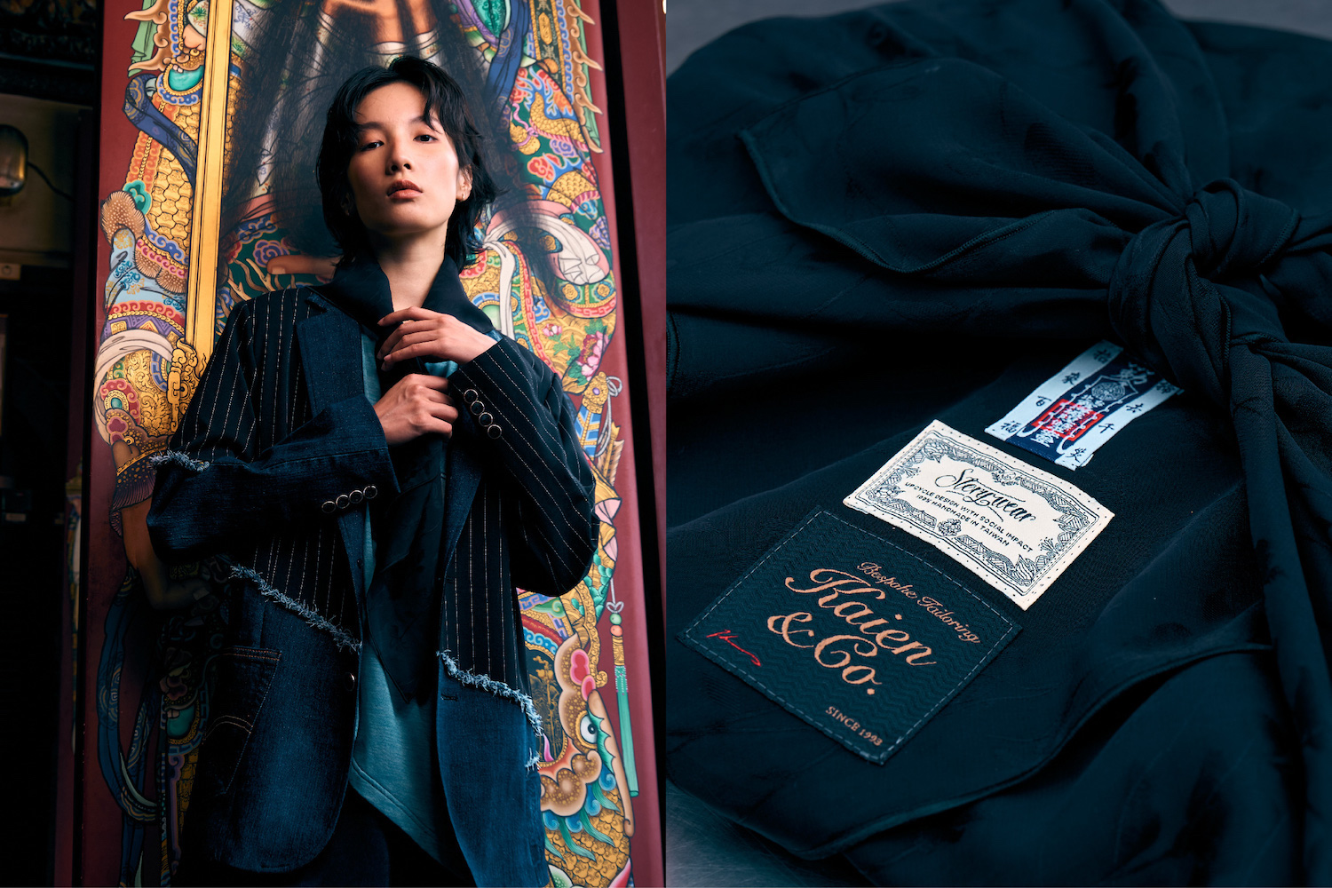 當信仰遇見時尚！城隍老爺穿時尚潮服_Story_Wear跨界打造最潮神明慶典_左：條紋拼接故事衣_____右：專屬外包裝.jpg