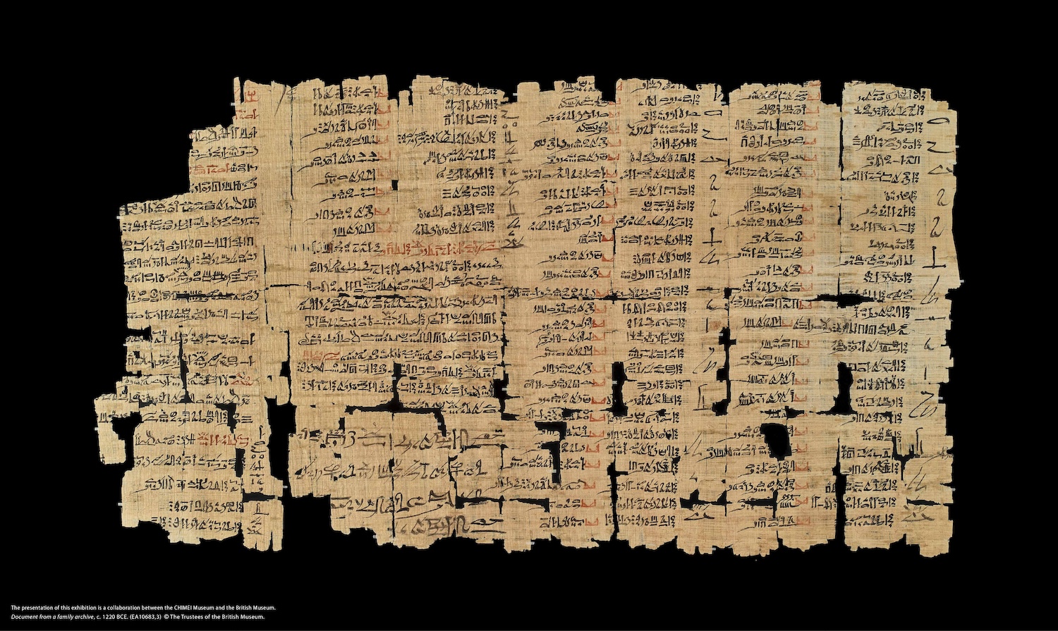 戴著雙冠的凡人與神：大英博物館策展人帶路解構「法老」的身分真相_23_家族檔案文書（背面），約西元前1220年。（EA10683,3）圖片版權：大英博物館理事會.jpg