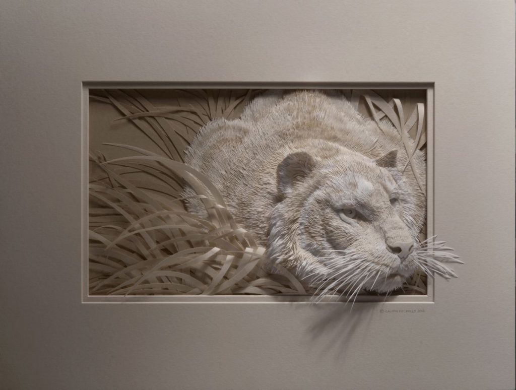 誘人撫摸的豐美羽翼：加拿大紙雕藝術家的白色動物園(5).jpg