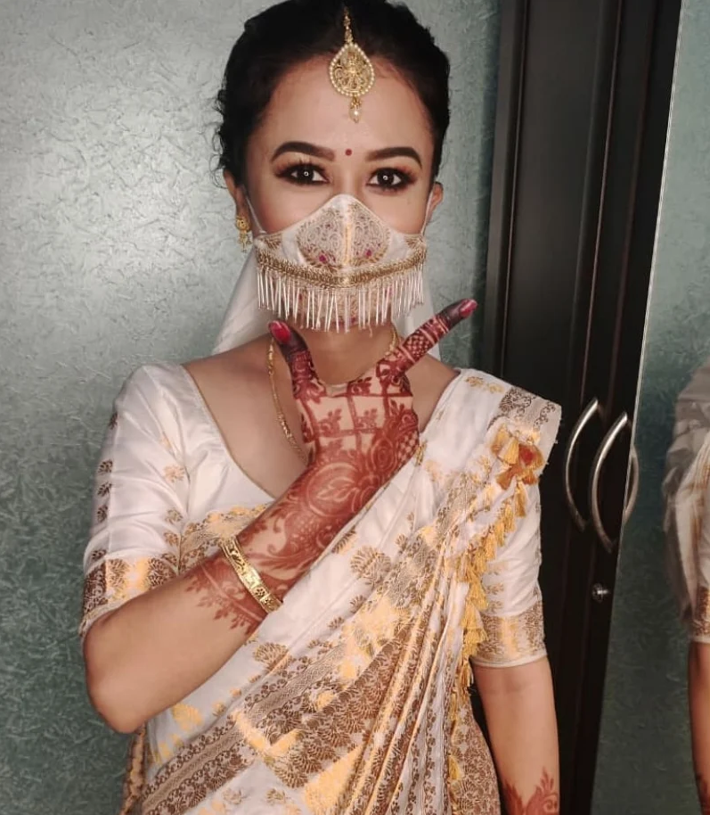 新娘都像仙女！印度開始流行起「口罩婚禮」，網友：怎麼感覺更有一種神秘美了？-13.PNG