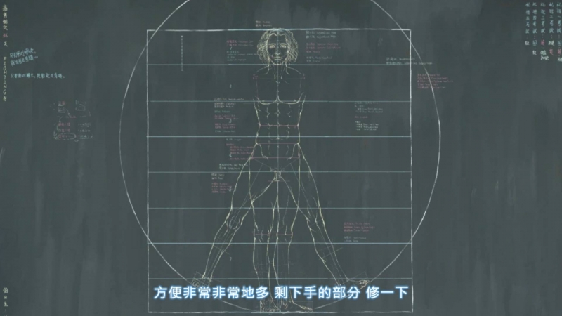台灣美術老師教導「人體解剖圖」海外爆紅，黑板直接精細作畫引各國網友佩服！-10.jpg