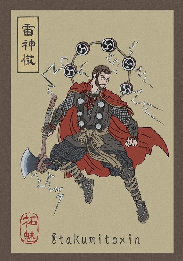 鋼鐵人帥爆！日本粉絲繪製《復仇者聯盟4》浮世繪版　漫威影迷狂讚：太酷了！_(4).jpg