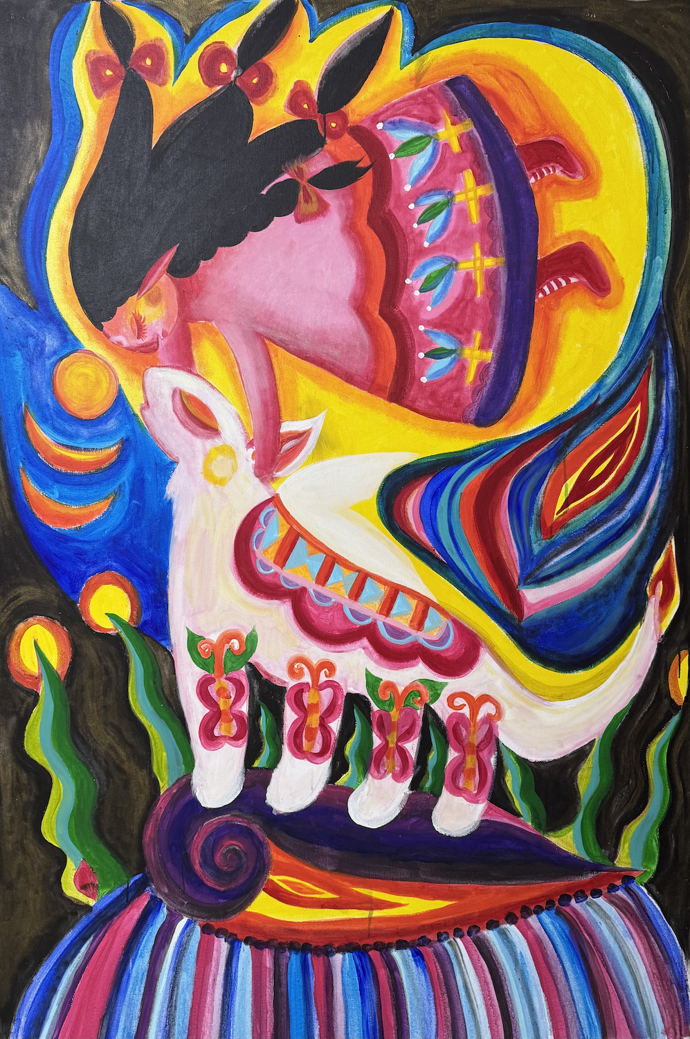 火焰中的祈禱：新生代藝術家黃馨的紅色世界_遠方的歌和夢的翅膀.jpg